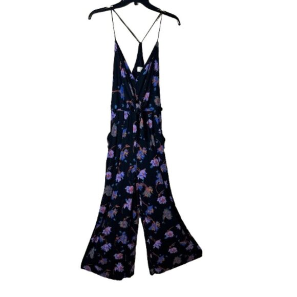 ANTHROPOLOGIE Moulinette Soeurs Black Floral Romper Jumpsuit Size XS - Picture 2 of 14